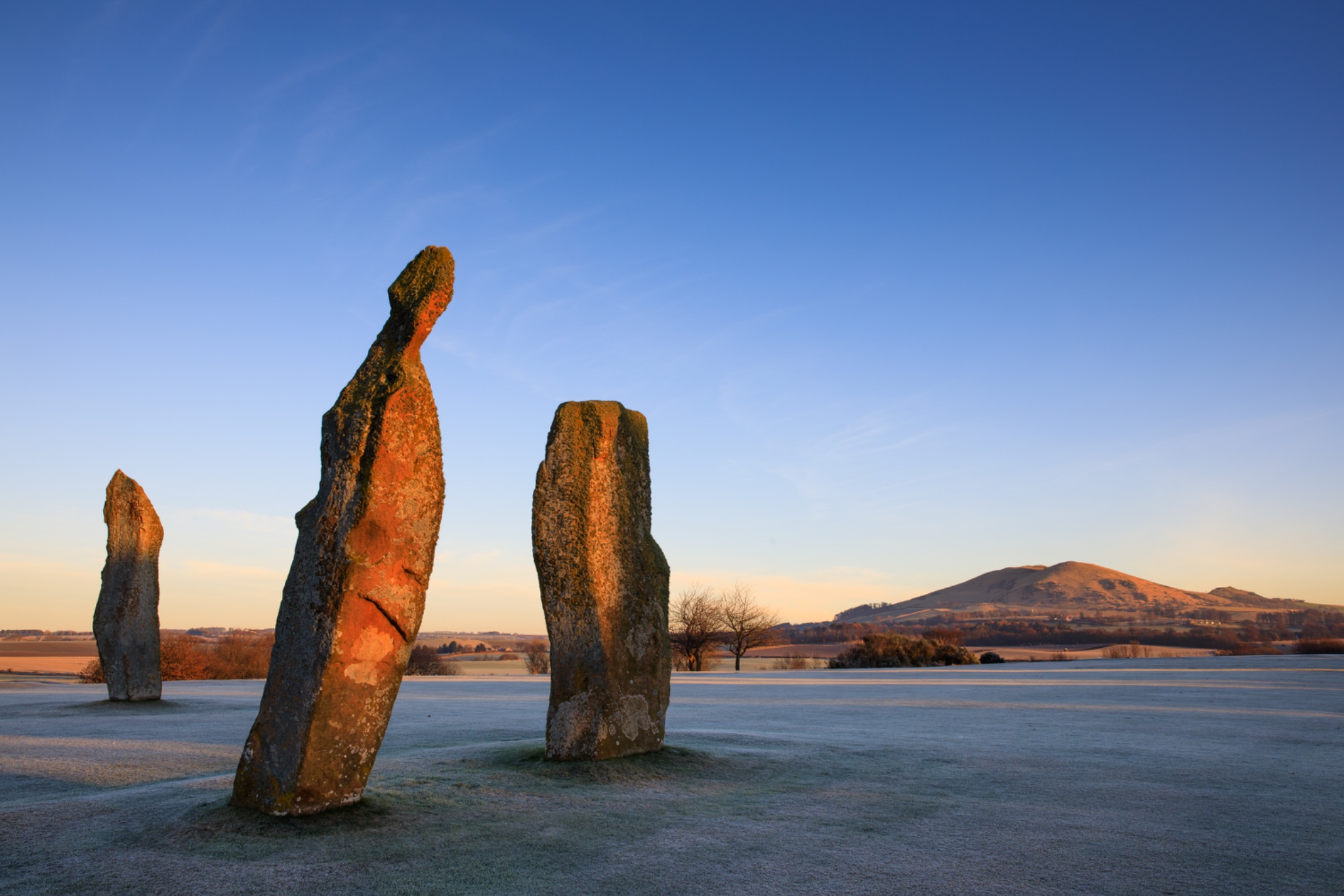 Scotland, Fife, Lundin Links Stone Circle.